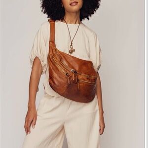 Elegant Brown Leather Women's Messenger Bag